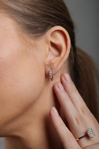 Linea Hoop Diamond Earrings