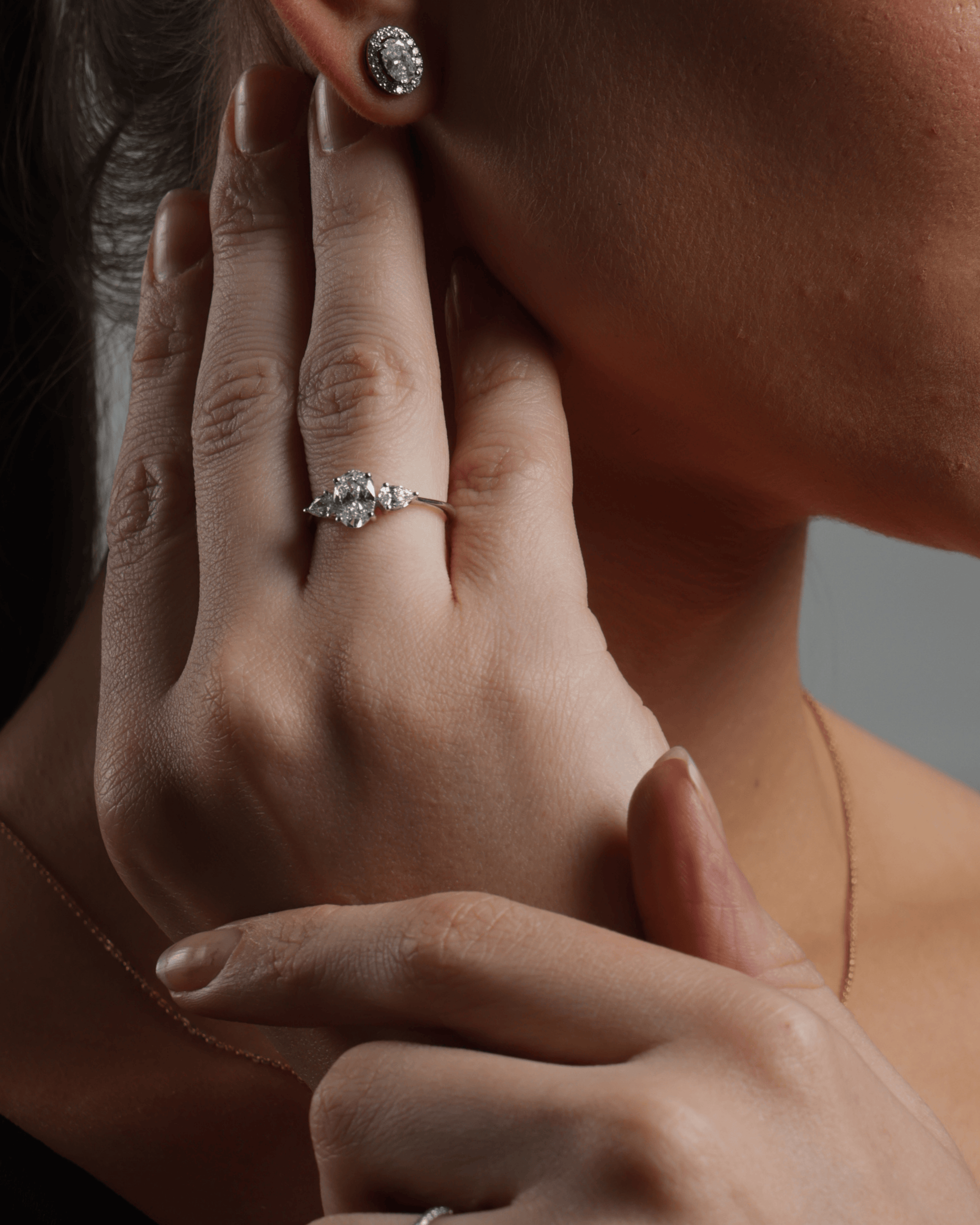 Close up of Aviara Solitaire Ring in BIS Hallmarked Gold | RareCut Lab Grown Diamonds