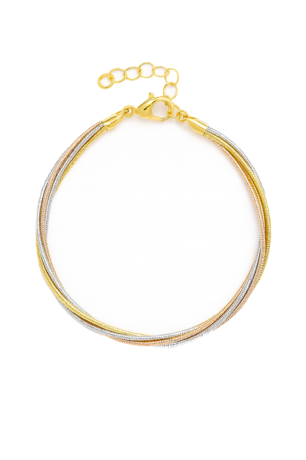 Five-Strand Bracelet in 925 sterling silver, worn view