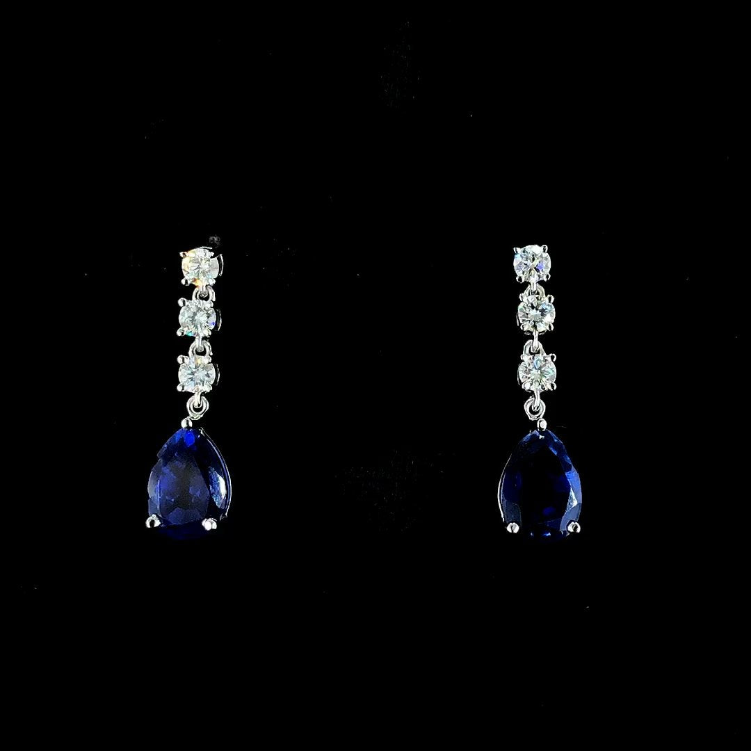 Trinity Diamond & Gemstone Earrings