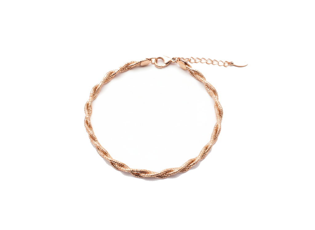 Golden Twist Bracelet in gold vermeil over 925 sterling silver, worn view