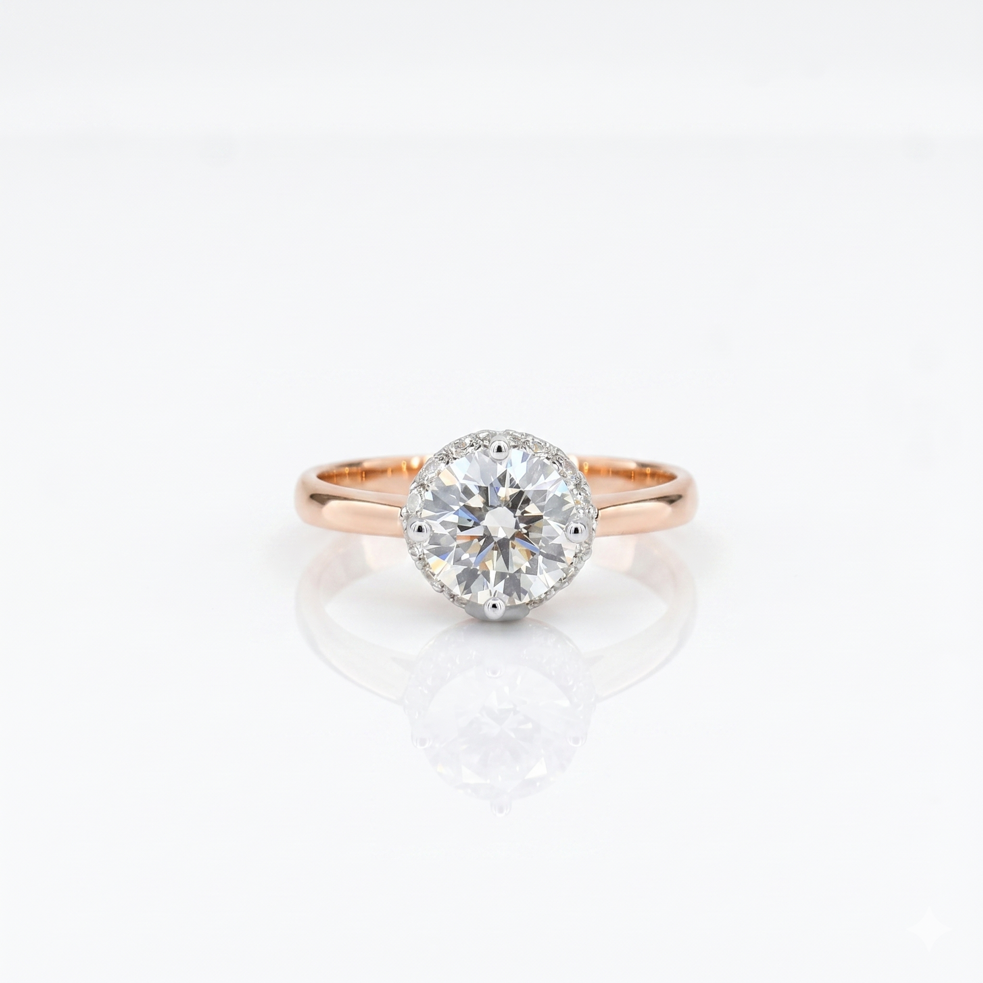 Alina Solitaire Halo Ring