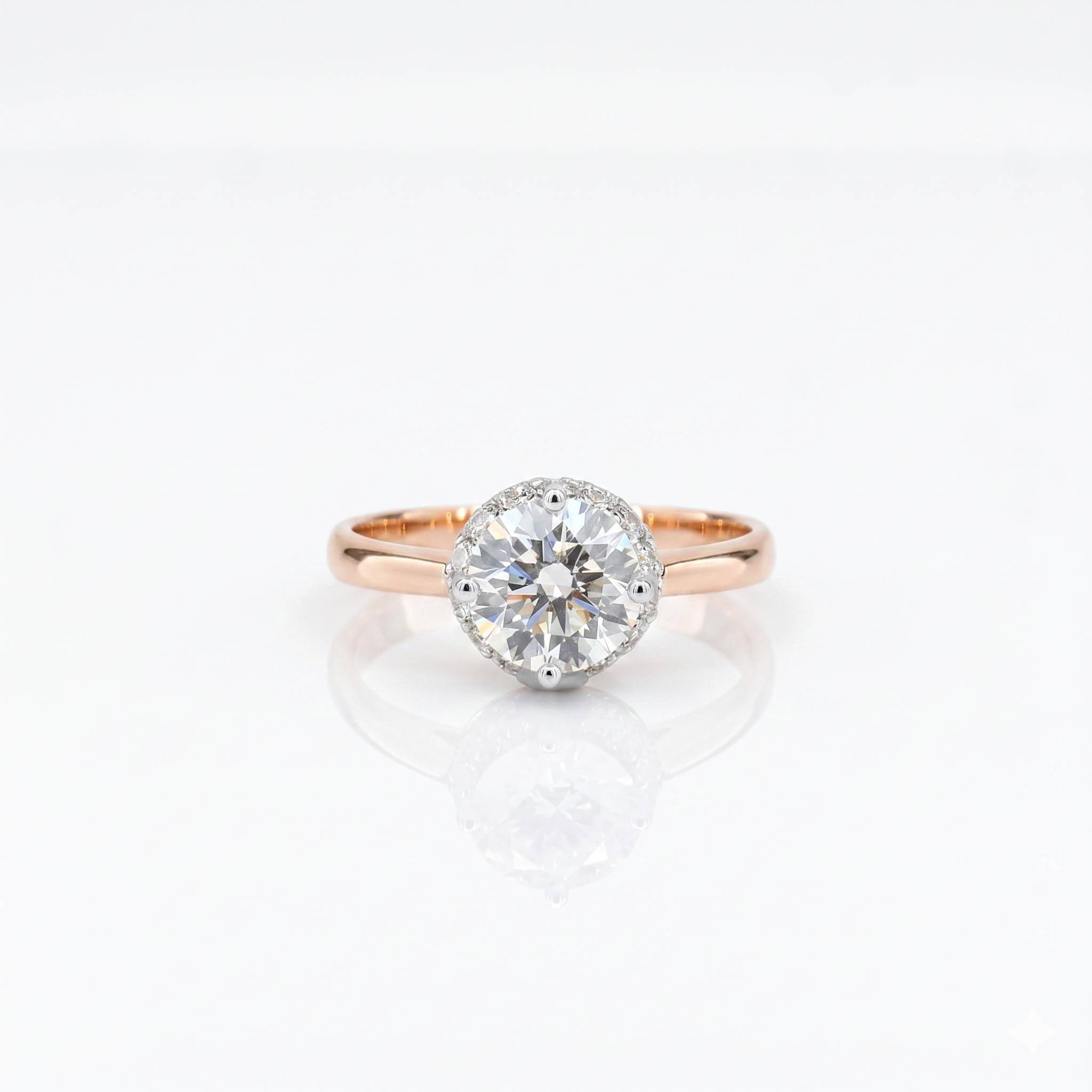 Alina Solitaire Halo Ring