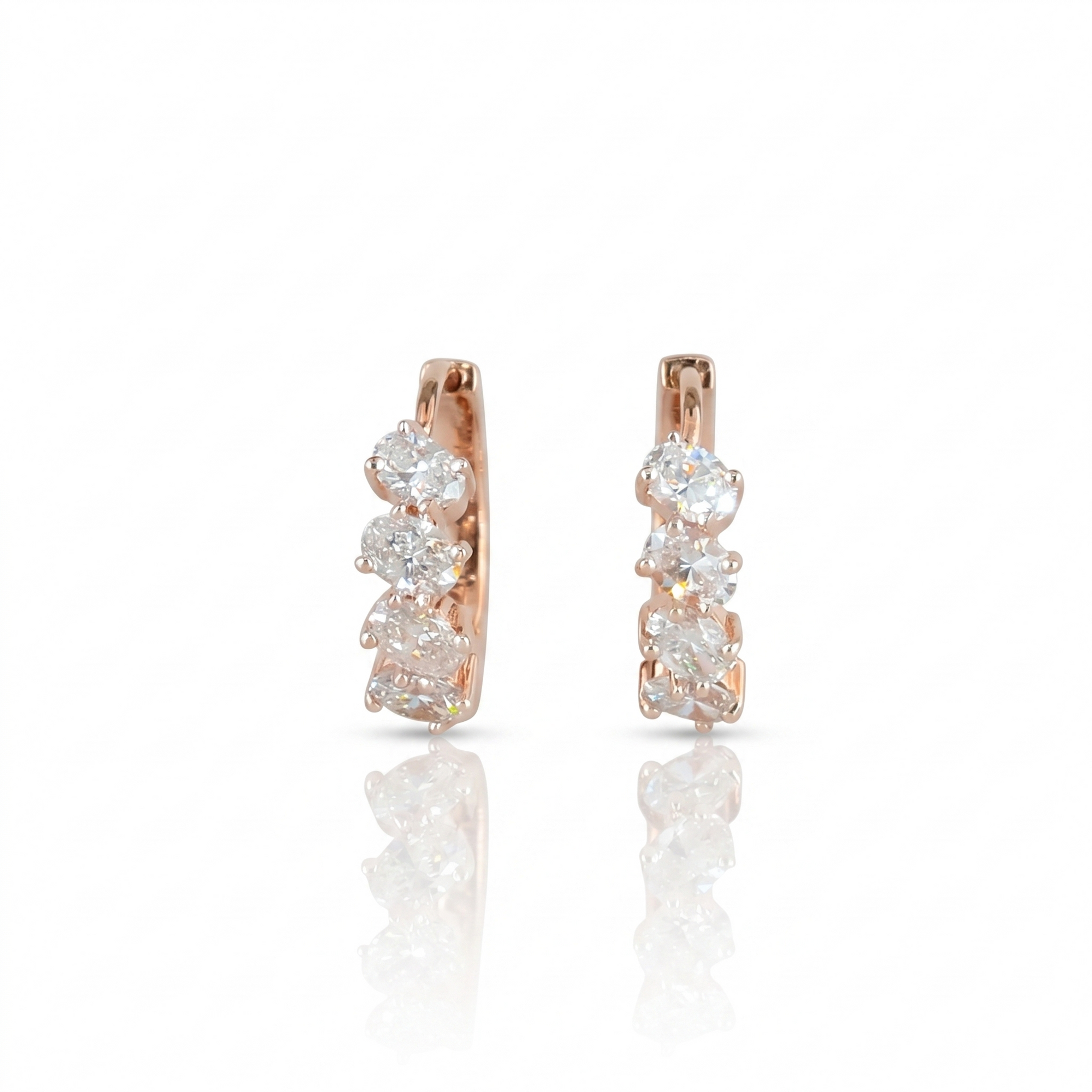 Linea Hoop Diamond Earrings