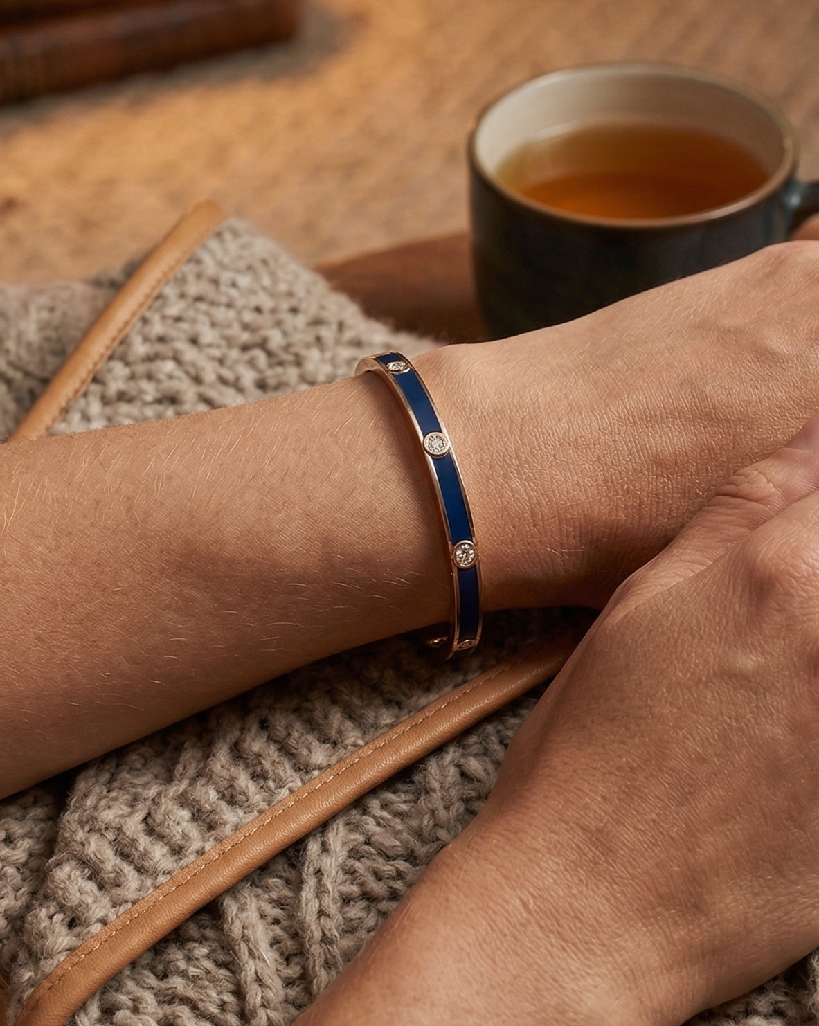 Navy Orbit Cuff