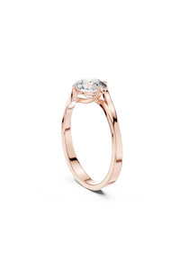 Delphine Slim Solitaire Ring