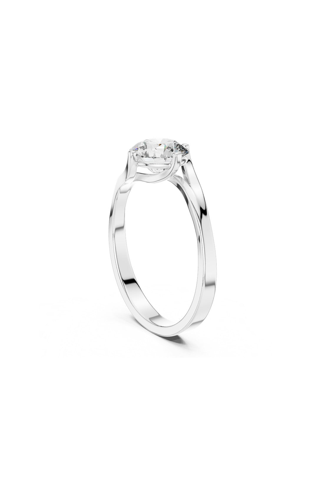 Delphine Slim Solitaire Ring