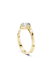 Delphine Slim Solitaire Ring