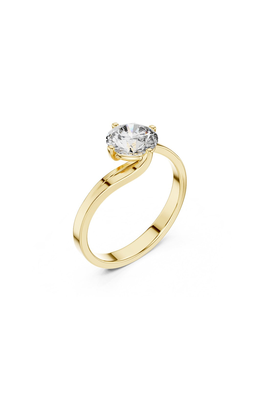Delphine Slim Solitaire Ring