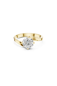 Delphine Slim Solitaire Ring