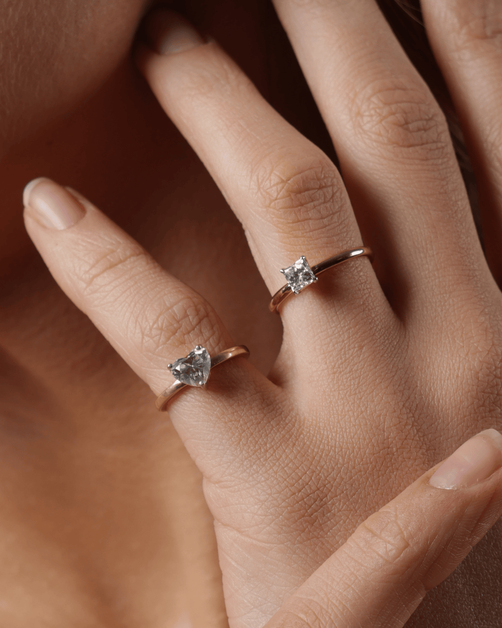 Close up of Regina Solitaire Ring in BIS Hallmarked Gold | RareCut Lab Grown Diamonds