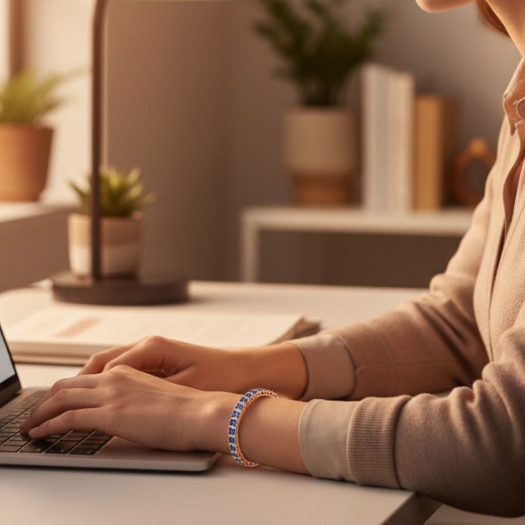 Sapphire Line Bangle