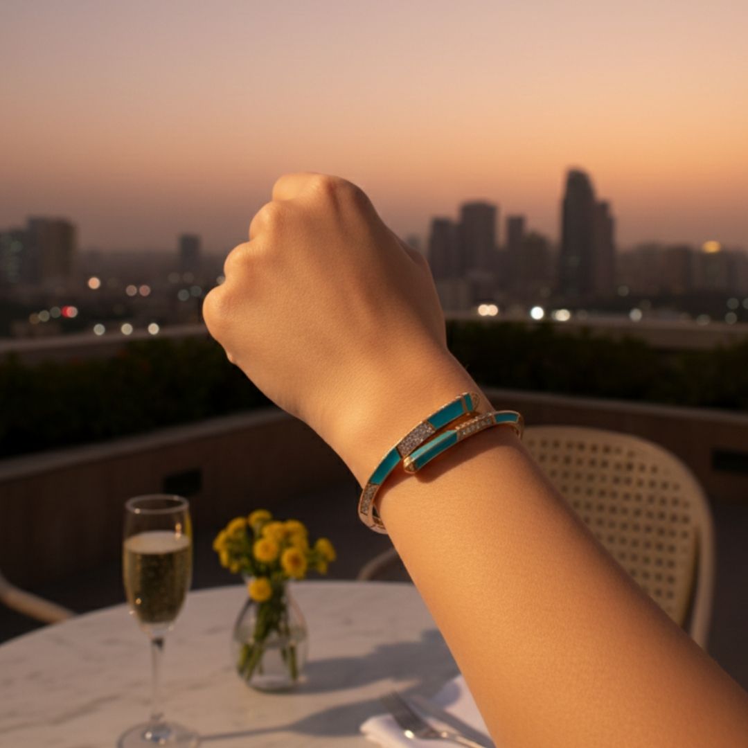 Turquoise Segment Bangle