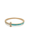 Close up of Turquoise Axis Bangle in BIS Hallmarked Gold | RareCut Lab Grown Diamonds