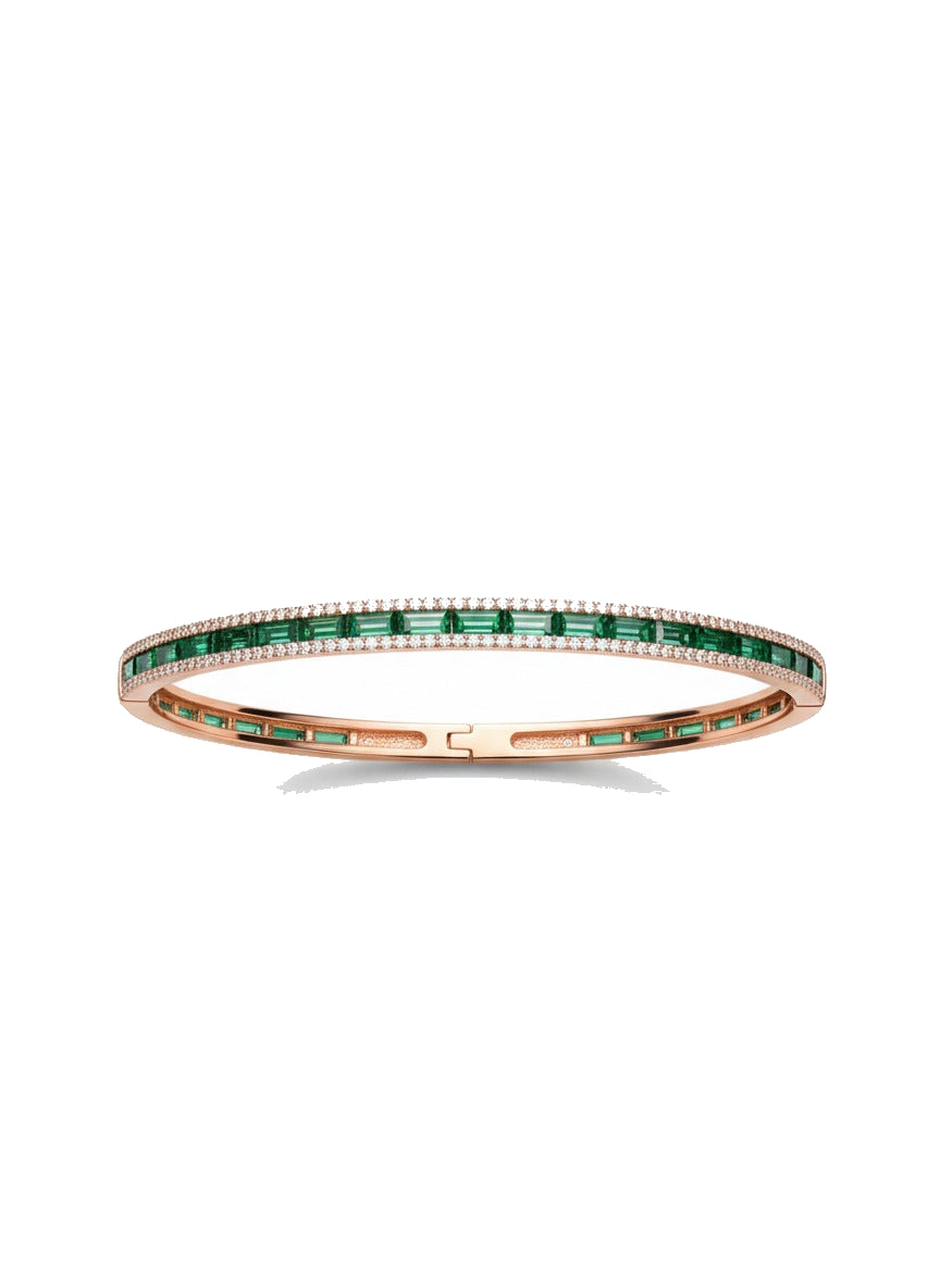 Emerald Line Bangle