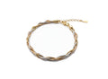 Close up of Tri-Tone Weave Bracelet in BIS Hallmarked Gold | RareCut Lab Grown Diamonds
