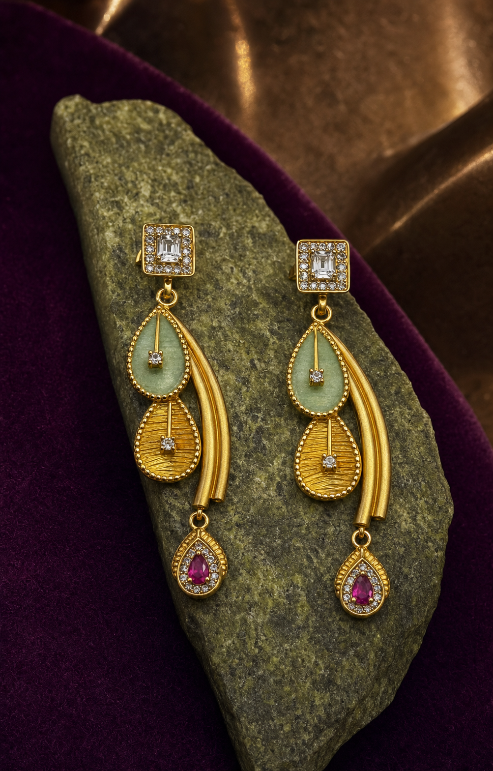 Sage Wing Collar Necklace Set