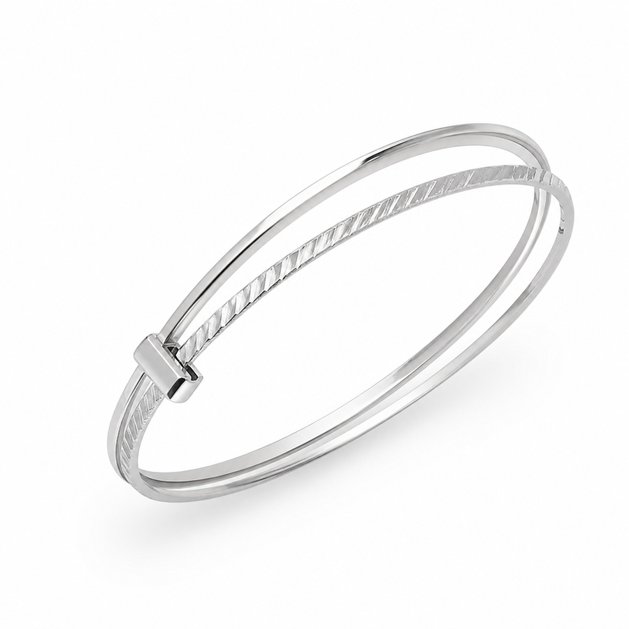 Silver Twin Rail Bangle product image
