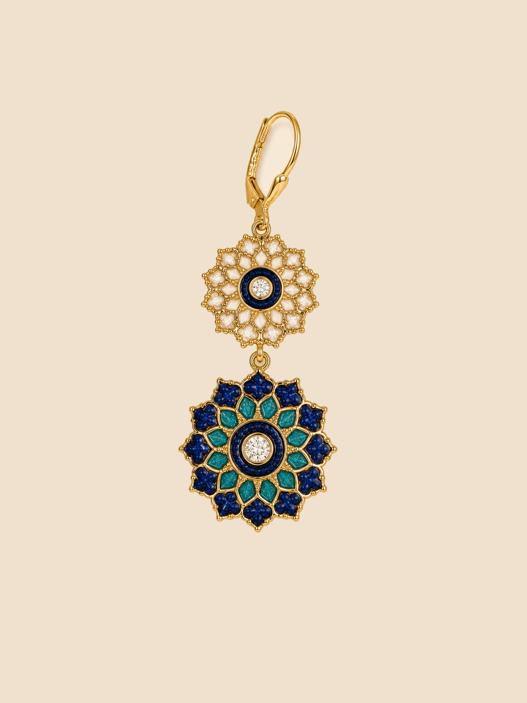 Neel Rosette Drop Earrings