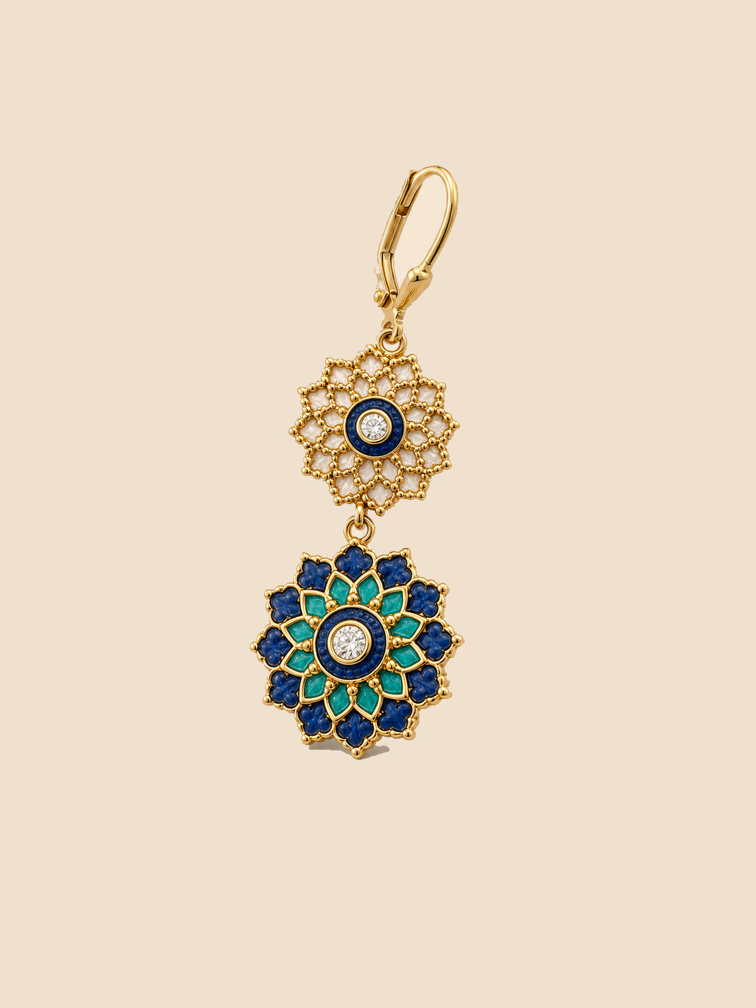 Neel Rosette Drop Earrings