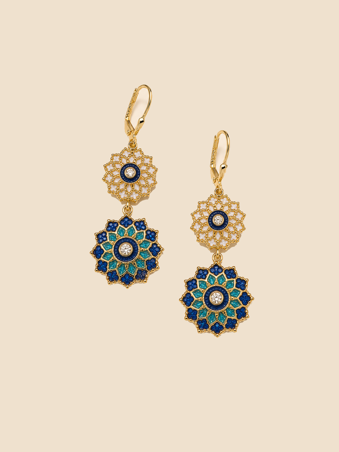 Neel Rosette Drop Earrings
