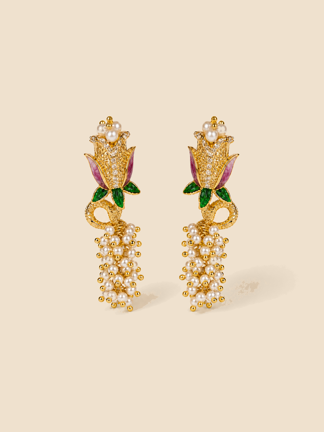 Gulnaar Pearl Cascade Earrings