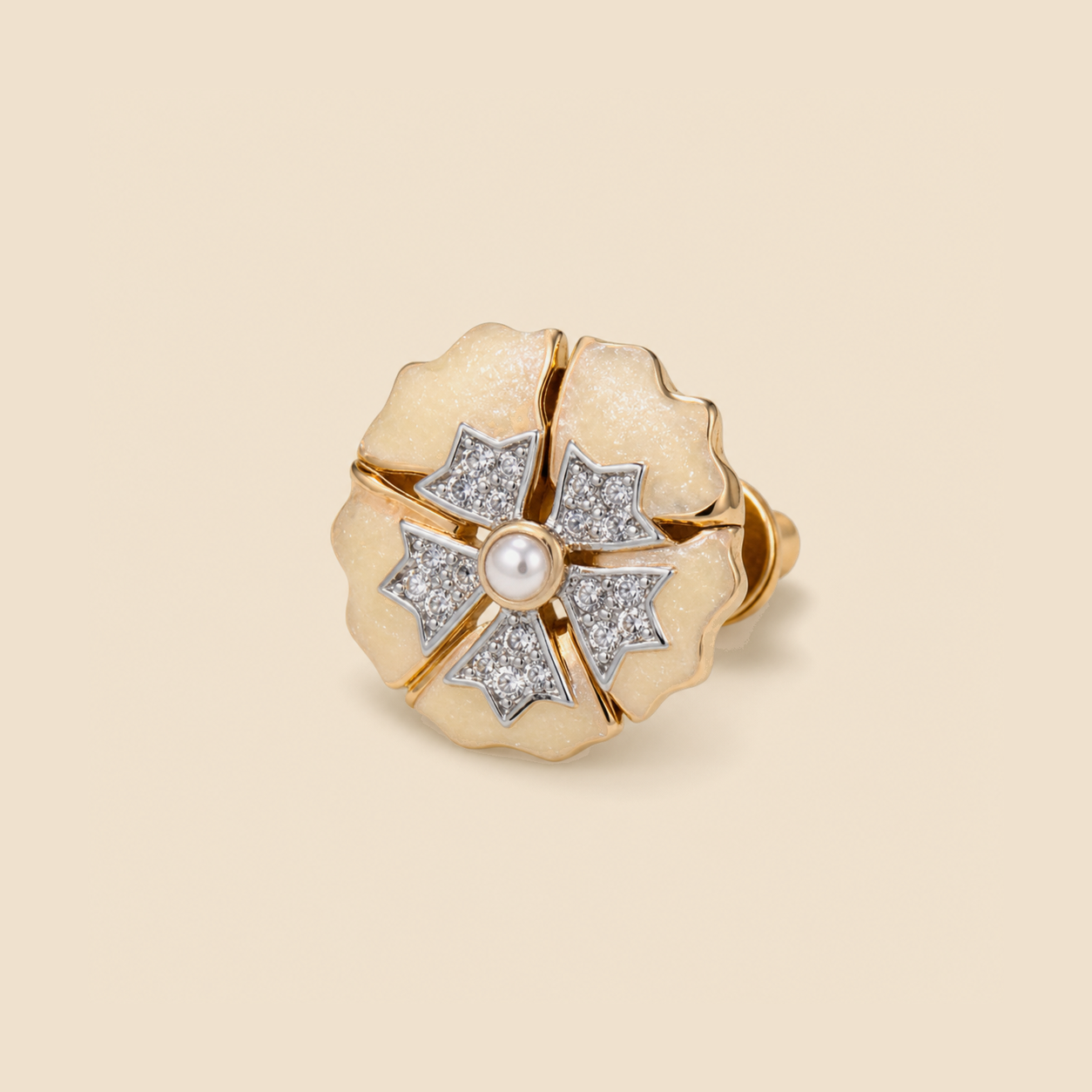 Ivory Pearl Starburst Studs