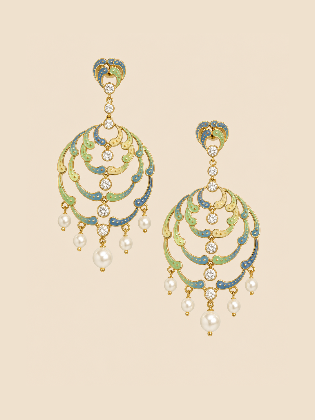 Meher Pastel Chandelier Earrings