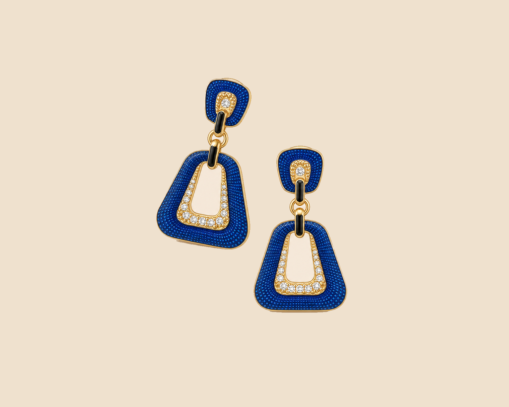 Cobalt Portal Drop Earrings