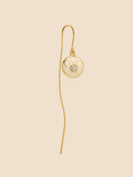 Ivory Halo Threader Earrings