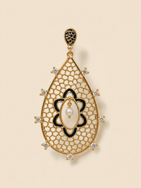 Noir Jaal Pearl Drop Earrings
