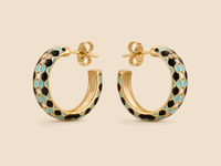 Firuze Mosaic Hoops