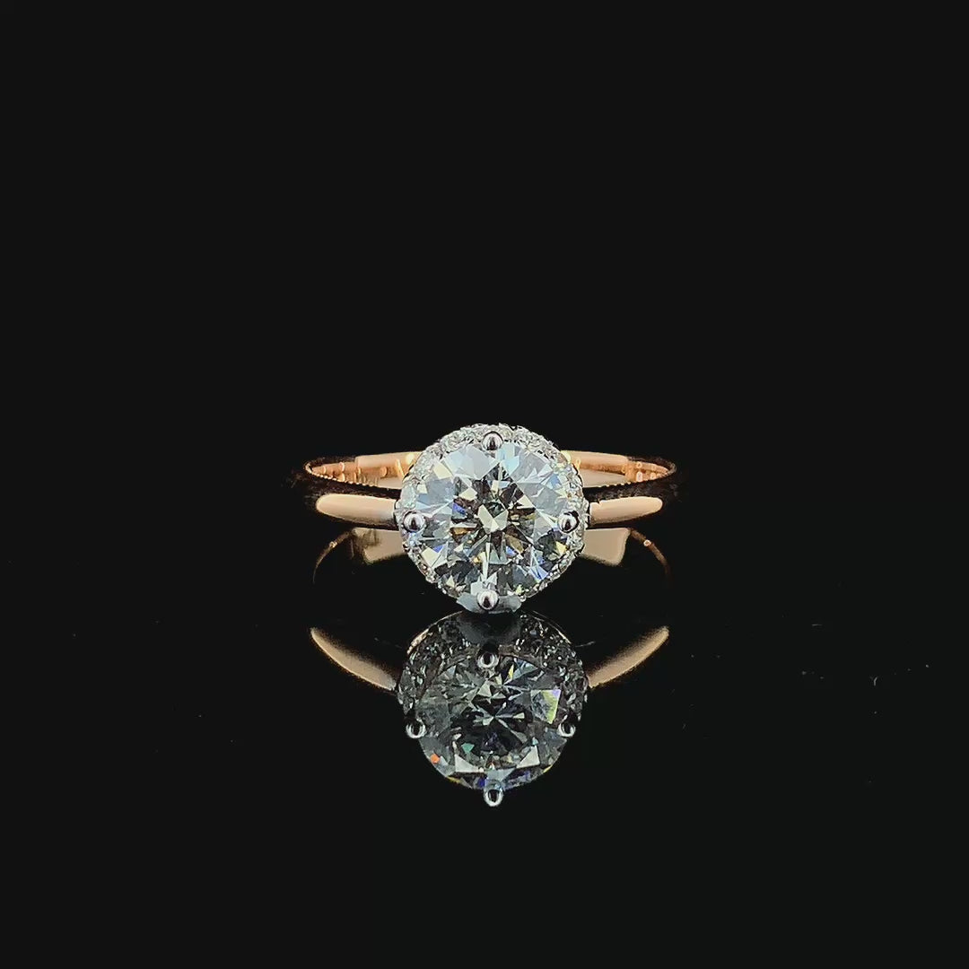 Alina Solitaire Halo Ring