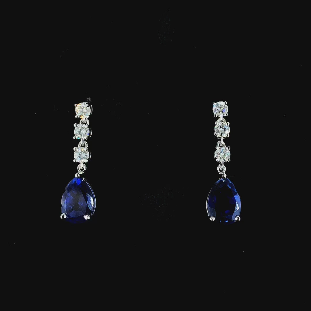 Trinity Diamond & Gemstone Earrings