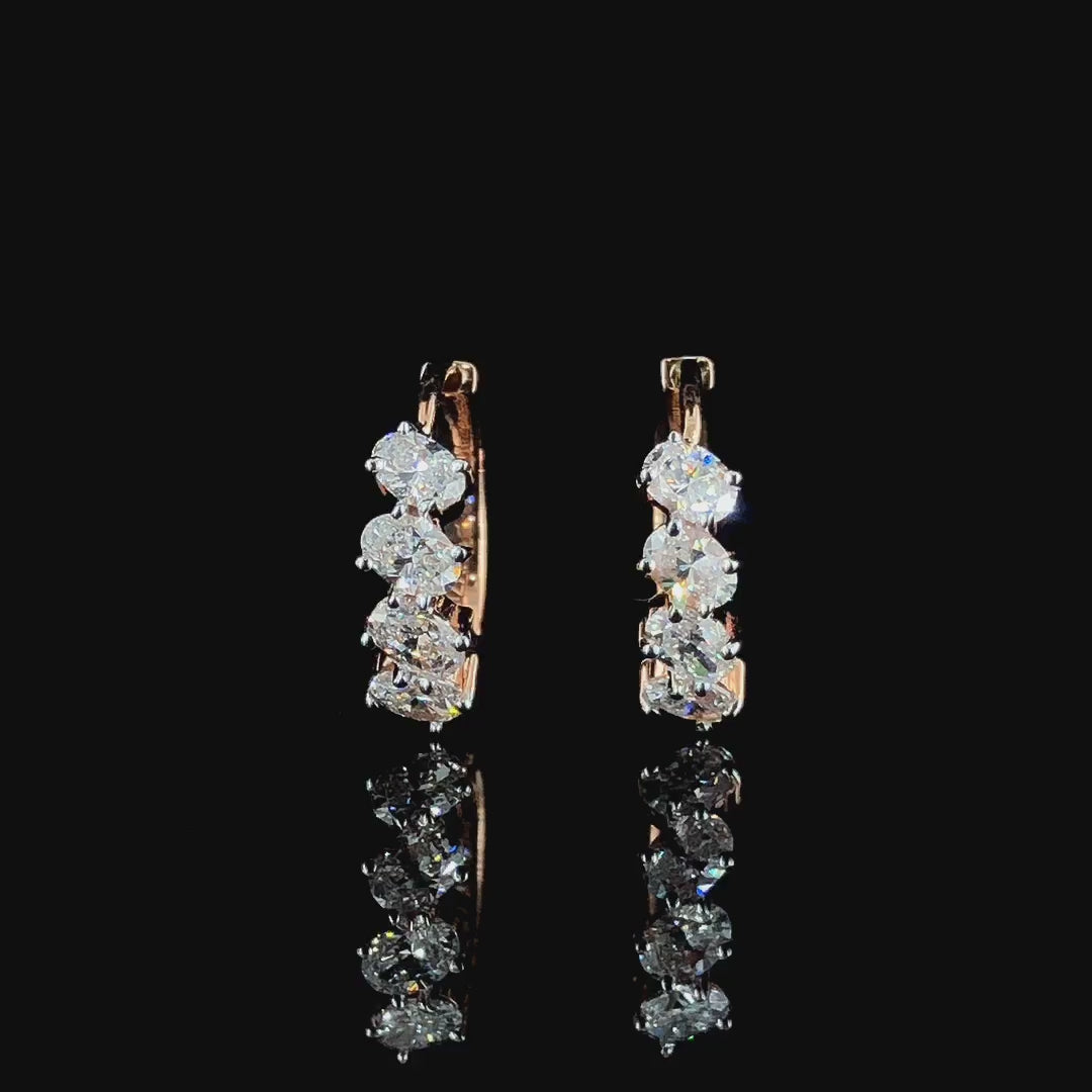 Linea Hoop Diamond Earrings