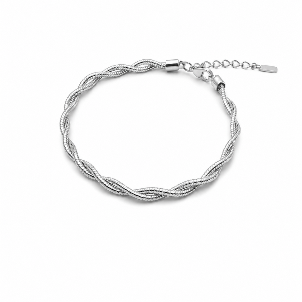 Silver Double Twist Bracelet